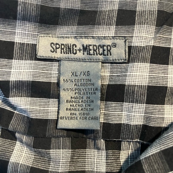 B9 Spring&Mercer Button down collared plaid Shirt XL - Picture 7 of 7